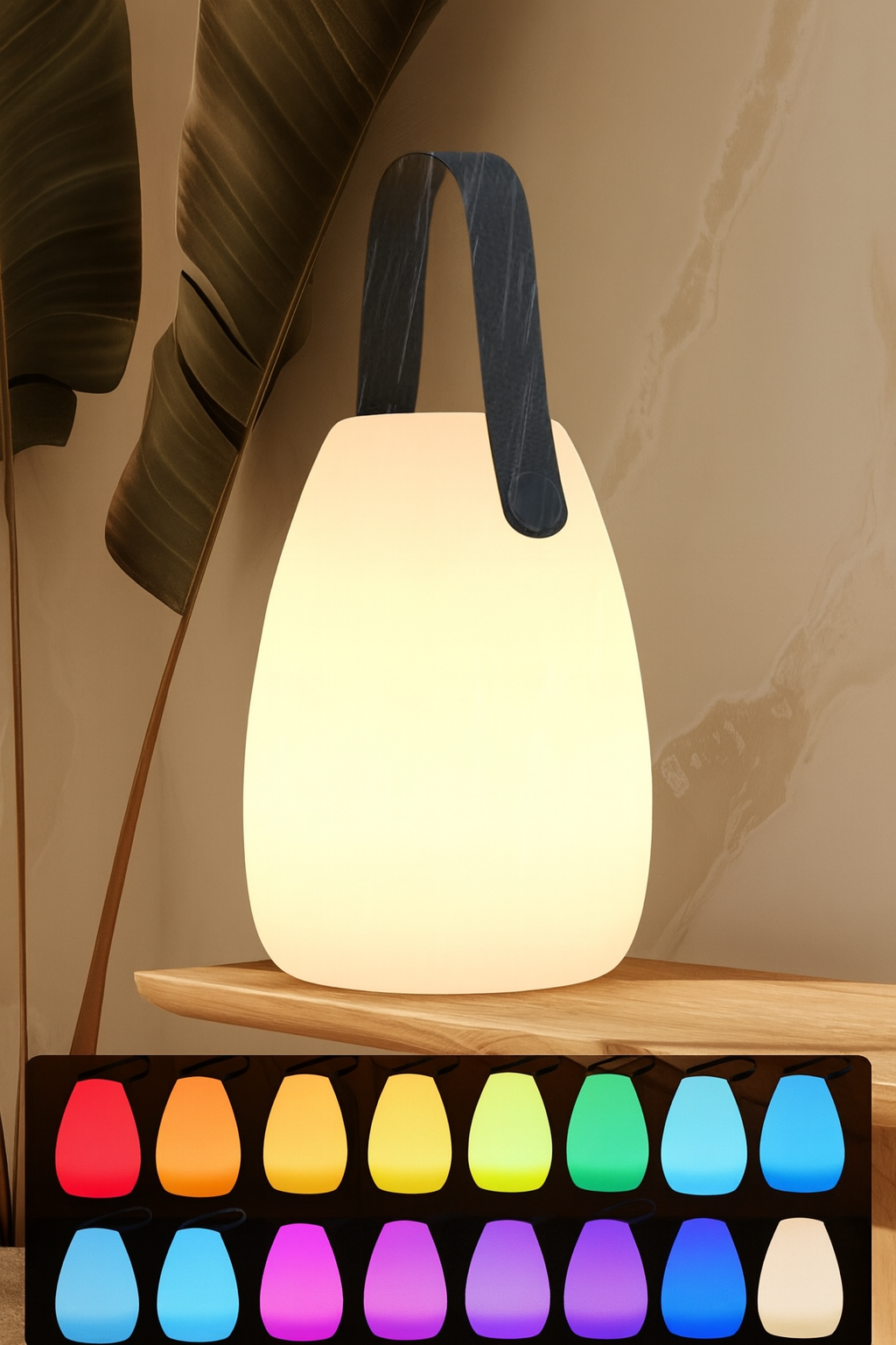 Portable Outdoor Smart RGB Lamp – Rechargeable Cordless Table Light, Water-Resistant Ambient Lamp for Home, Patio & Camping