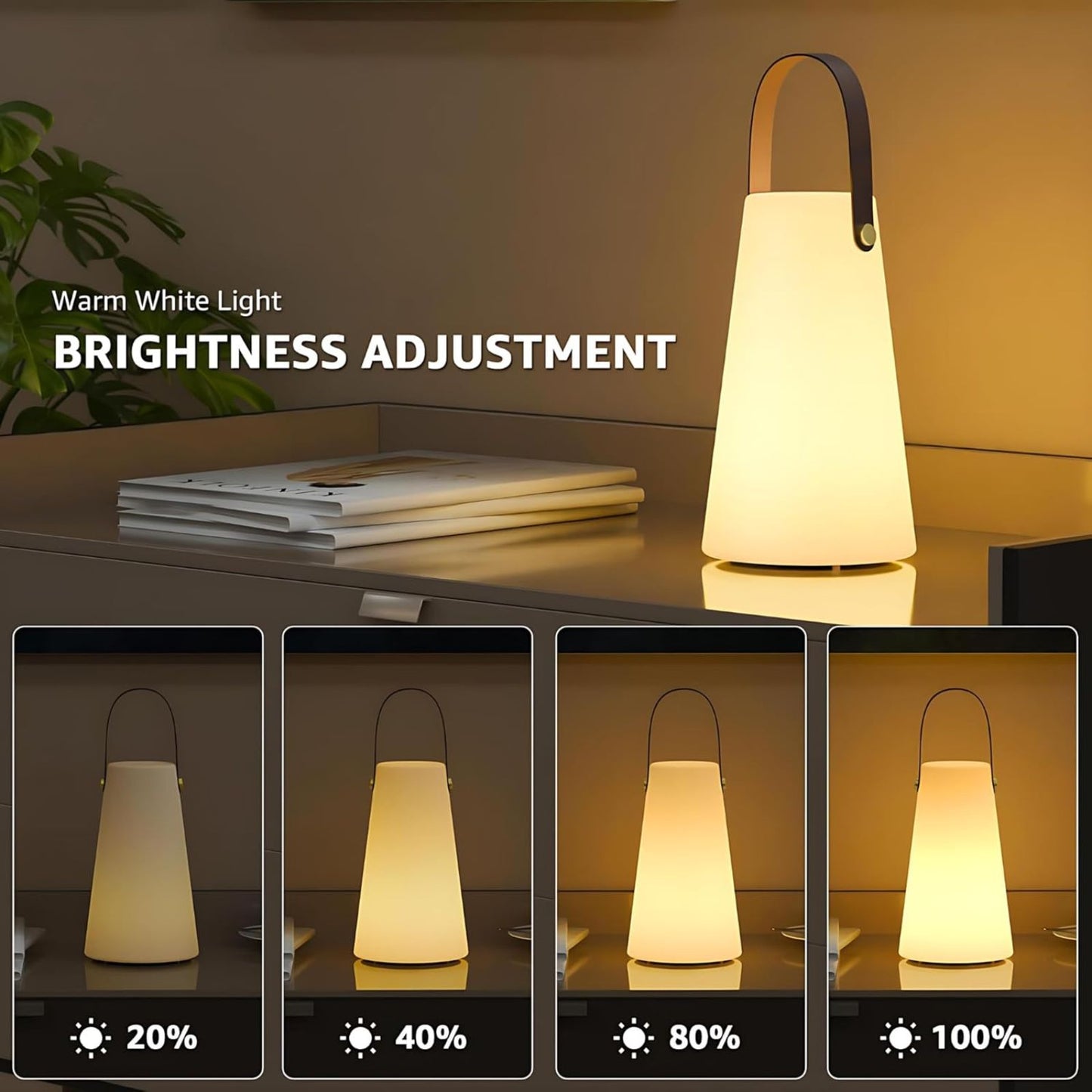 Portable Outdoor Smart RGB Lamp – Rechargeable Cordless Table Light, Water-Resistant Ambient Lamp for Home, Patio & Camping