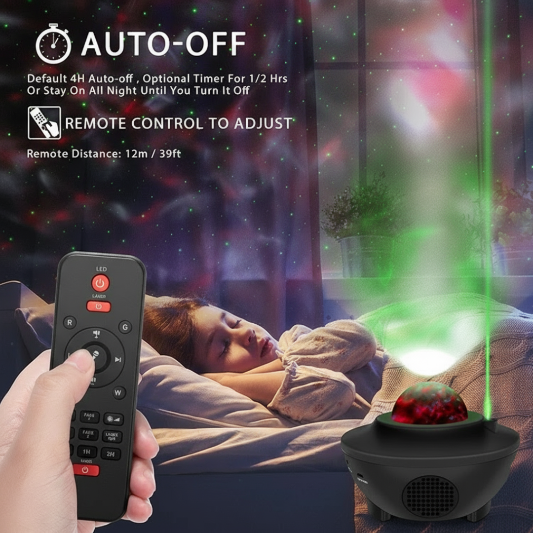 Galaxy Light Projector with Bluetooth Speaker – Starry Sky LED Lamp for Relaxation, Sleep & Party Ambience