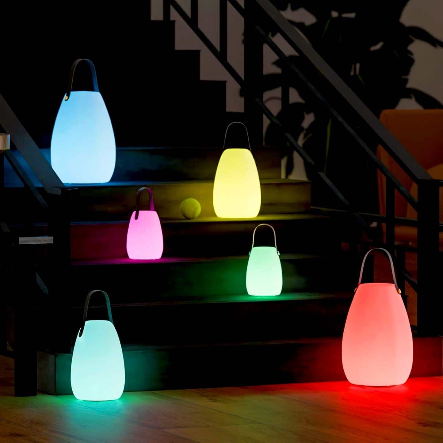 Portable Outdoor Smart RGB Lamp – Rechargeable Cordless Table Light, Water-Resistant Ambient Lamp for Home, Patio & Camping