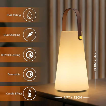 Portable Outdoor Smart RGB Lamp – Rechargeable Cordless Table Light, Water-Resistant Ambient Lamp for Home, Patio & Camping