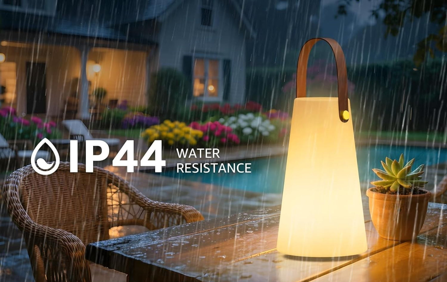 Portable Outdoor Smart RGB Lamp – Rechargeable Cordless Table Light, Water-Resistant Ambient Lamp for Home, Patio & Camping